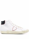 PHILIPPE MODEL PHILIPPE MODEL MEN'S WHITE LEATHER HI TOP trainers,PRHUV024 46