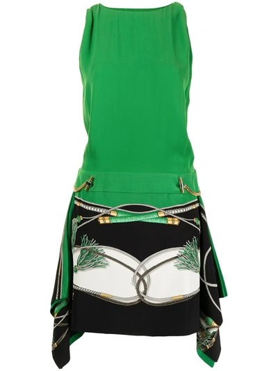 Pre-owned Gucci Cut-out A-line Minidress In Green