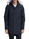 Moose Knuckles Stirling Water Repellent Down Parka With Genuine Fox Fur Trim In Grigio