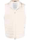 BRUNELLO CUCINELLI KNITTED PADDED GILET