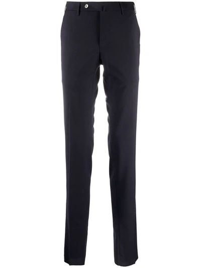 Pt01 Slim Cut Trousers In Blau
