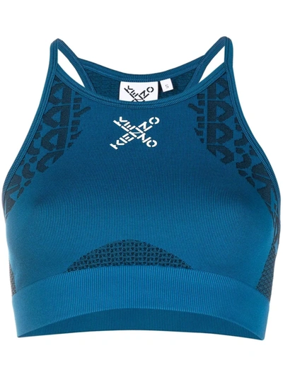 Kenzo Sports Top With Logo Print In Ink