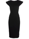 Rick Owens Backless Cap-sleeve Dress In Black