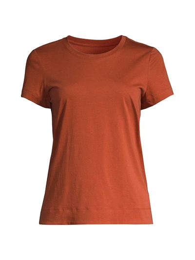 Lafayette 148 Modern Crewneck Tee In Chili Red