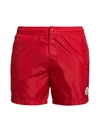 Moncler Red Drawstring Swim Shorts In Red