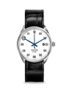 Tom Ford Men's Stainless Steel & Alligator Leather-strap Watch In White Black