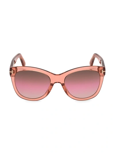 Tom Ford Wallace Acetate Cat-eye Sunglasses In 74f Coral