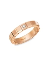 Chopard Ice Cube 18ct Rose-gold And 0.03ct Round-cut Diamond Ring In Fairmined Rose Gold