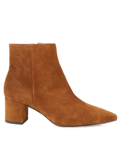 L Agence Jeanne Suede Ankle Boots In Brown