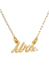 KATE SPADE WOMEN'S GOLDPLATED & CUBIC ZIRCONIA MRS. PENDANT NECKLACE,400014504630
