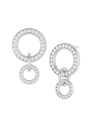 Spinelli Kilcollin White Gold 3-link Earrings With White Diamonds In 10 White Gold