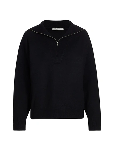 Gestuz Talligz Quarter Zip Sweater In Black
