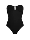 Eres Women 'cassiopee' Black One-piece Swimsuit With Back Neckline In Tech Fabric Woman In Noir