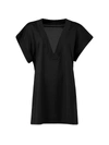 Eres Renee V-neck T-shirt Cover-up In Noir