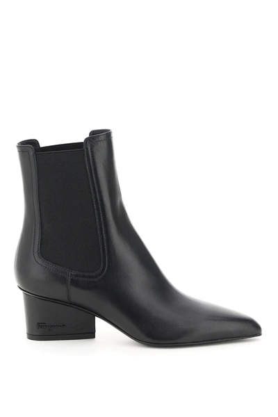 Ferragamo Salvatore  Chelsea Boots In Black