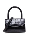 BY FAR MINI BAG IN CROCODILE EMBOSSED LEATHER,19CRMINABLDSMABLACK