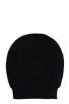 RICK OWENS HAT HATS IN BLACK CASHMERE,RU02A5494WS09