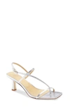 Aeyde Silver Laminated Nappa Sandal In Laminated Silver