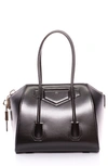 Givenchy Medium Antigona Lock Leather Satchel In Black