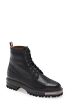 Thom Browne Rwb Longwing Hiking Boot In Black