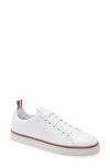 Thom Browne Tricolour-stripe Leather Trainers In White