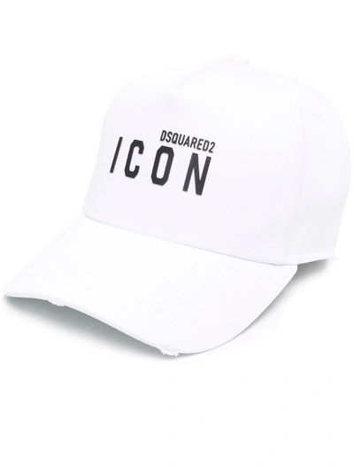 Dsquared2 Logo-print Six-panel Cap In Weiss
