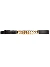 Givenchy Chain-link Leather Belt In Gold