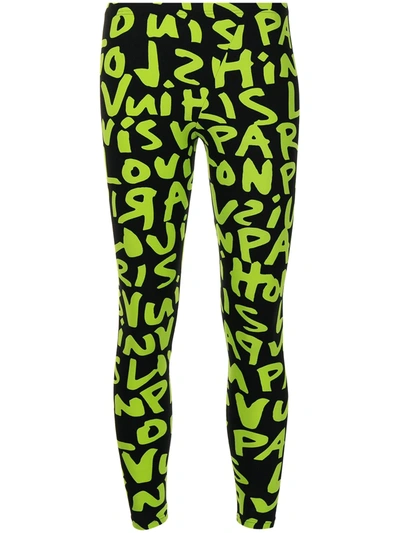 Pre-owned Louis Vuitton X Stephen Sprouse 2001  Graffiti Leggings In Black