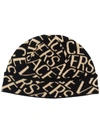 VERSACE INTARSIA-KNIT LOGO BEANIE