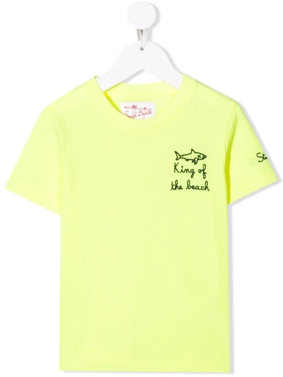 Mc2 Saint Barth Kids' Portofino T恤 In Yellow