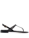 Manolo Blahnik Hata Leather Slingback Sandals In Black