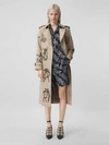 BURBERRY MYTHICAL ALPHABET EMBROIDERED COTTON TRENCH COAT