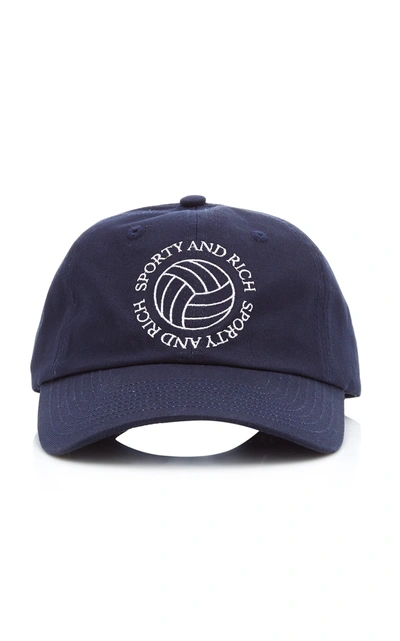 Sporty And Rich Women's Volleyball Embroidered Cotton Hat In Blue