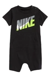 Nike Babies' Logo Graphic Romper In Black