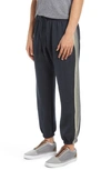 Aviator Nation 5-stripe Slim Fit Sweatpants In Charcoal/ Grey Stripes