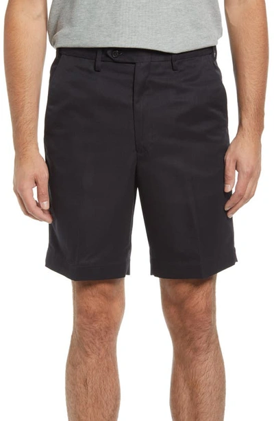 Berle Flat Front Shorts In Black