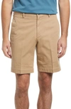 BERLE BERLE CHARLESTON KHAKIS FLAT FRONT CHINO SHORTS,W060-24 SU9