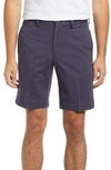 Berle Charleston Flat Front Chino Shorts In Navy
