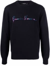 VERSACE INTARSIA-KNIT LOGO JUMPER