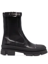 PHILOSOPHY DI LORENZO SERAFINI BUCKLED ANKLE-STRAP BOOTS