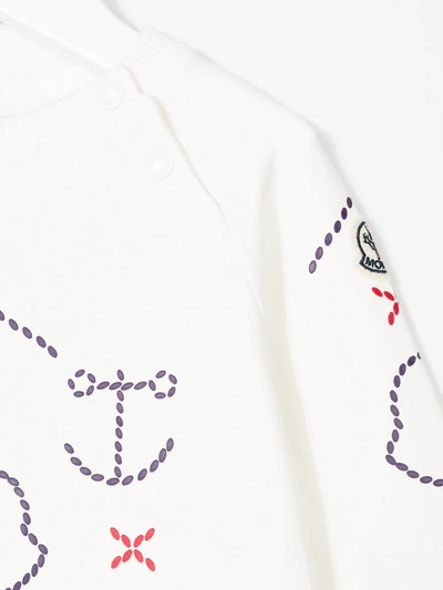 Moncler Babies' Sailor Print Sweatshirt In White