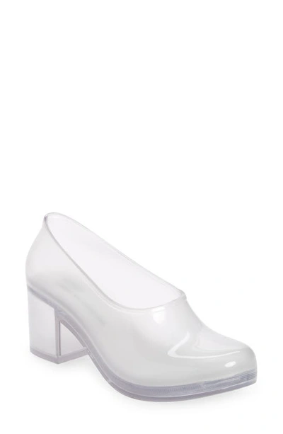 Comme Des Garçons X Melissa Block-heel Transparent Pumps In Other