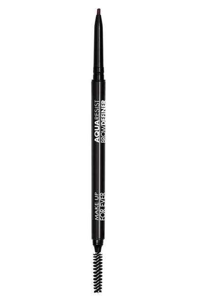 Make Up For Ever Aqua Resist Waterproof Eyebrow Definer Pencil 50 Black Brown 0.003 oz/ 0.09 G In Dark Brown