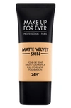 Make Up For Ever Matte Velvet Skin Full Coverage Foundation Y245 Soft Sand 1.01 oz/ 30 ml In Y245-soft Sand