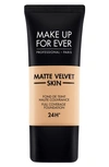 Make Up For Ever Matte Velvet Skin Full Coverage Foundation Y335 Dark Sand 1.01 oz/ 30 ml In Y335-dark Sand