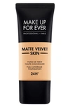 Make Up For Ever Matte Velvet Skin Full Coverage Foundation Y363 Warm Beige 1.01 oz/ 30 ml In Y363-warm Beige