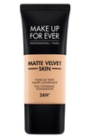 Make Up For Ever Matte Velvet Skin Full Coverage Foundation Y305 Soft Beige 1.01 oz/ 30 ml In Y305-soft Beige