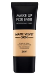Make Up For Ever Matte Velvet Skin Full Coverage Foundation Y255 Sand Beige 1.01 oz/ 30 ml In Y255-sand Beige