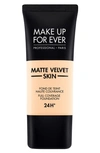 Make Up For Ever Matte Velvet Skin Full Coverage Foundation Y215 Yellow Alabaster 1.01 oz/ 30 ml In Y215-yellow Alabaster