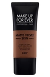 Make Up For Ever Matte Velvet Skin Full Coverage Foundation In R550-dark Chocolate